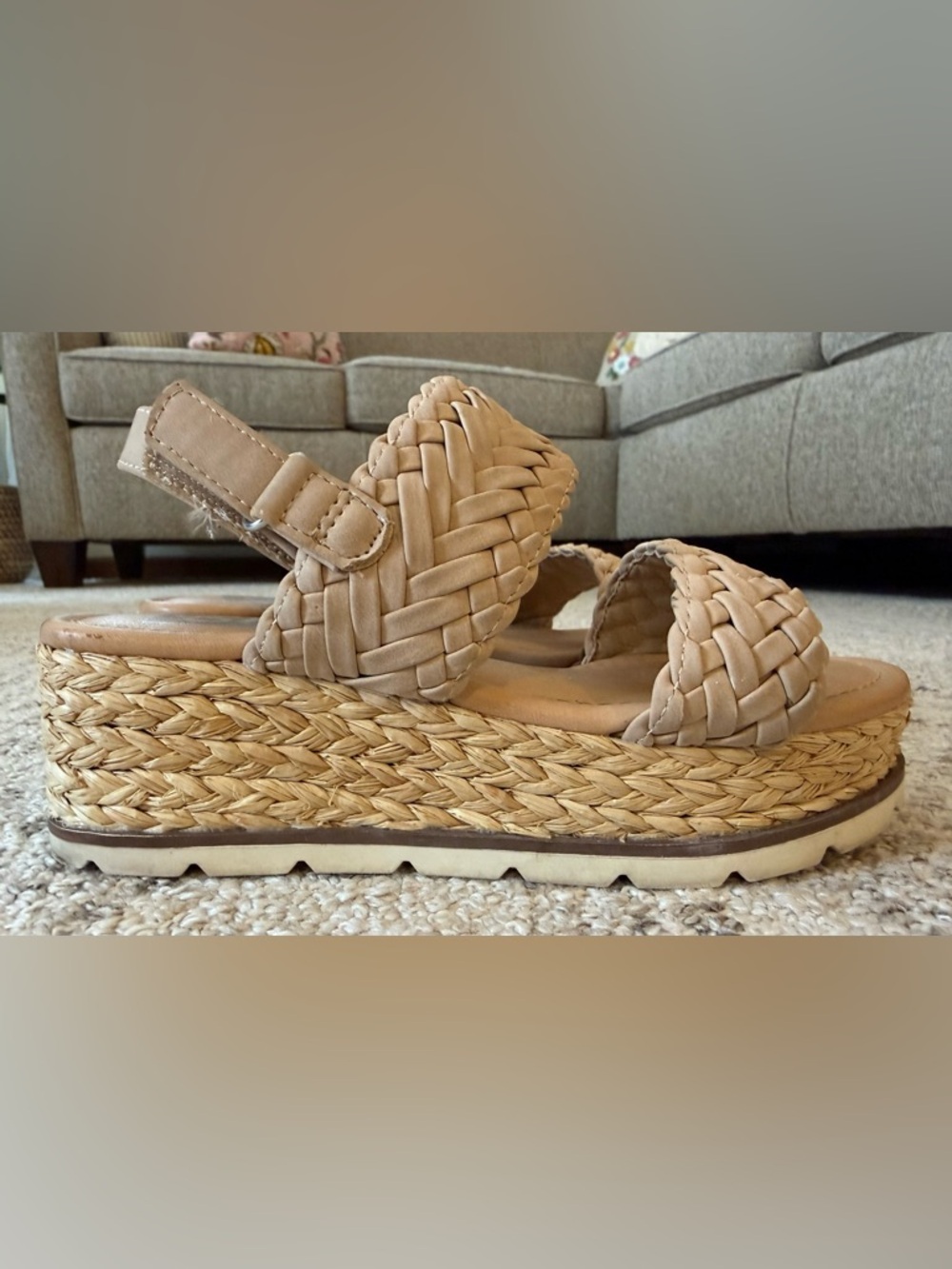 Dolce Vita Girls Sandals Sz 1 Platform Tan - Picture 3 of 6